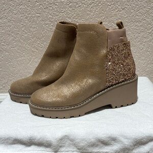 Target Tan Glitter Kids Boots